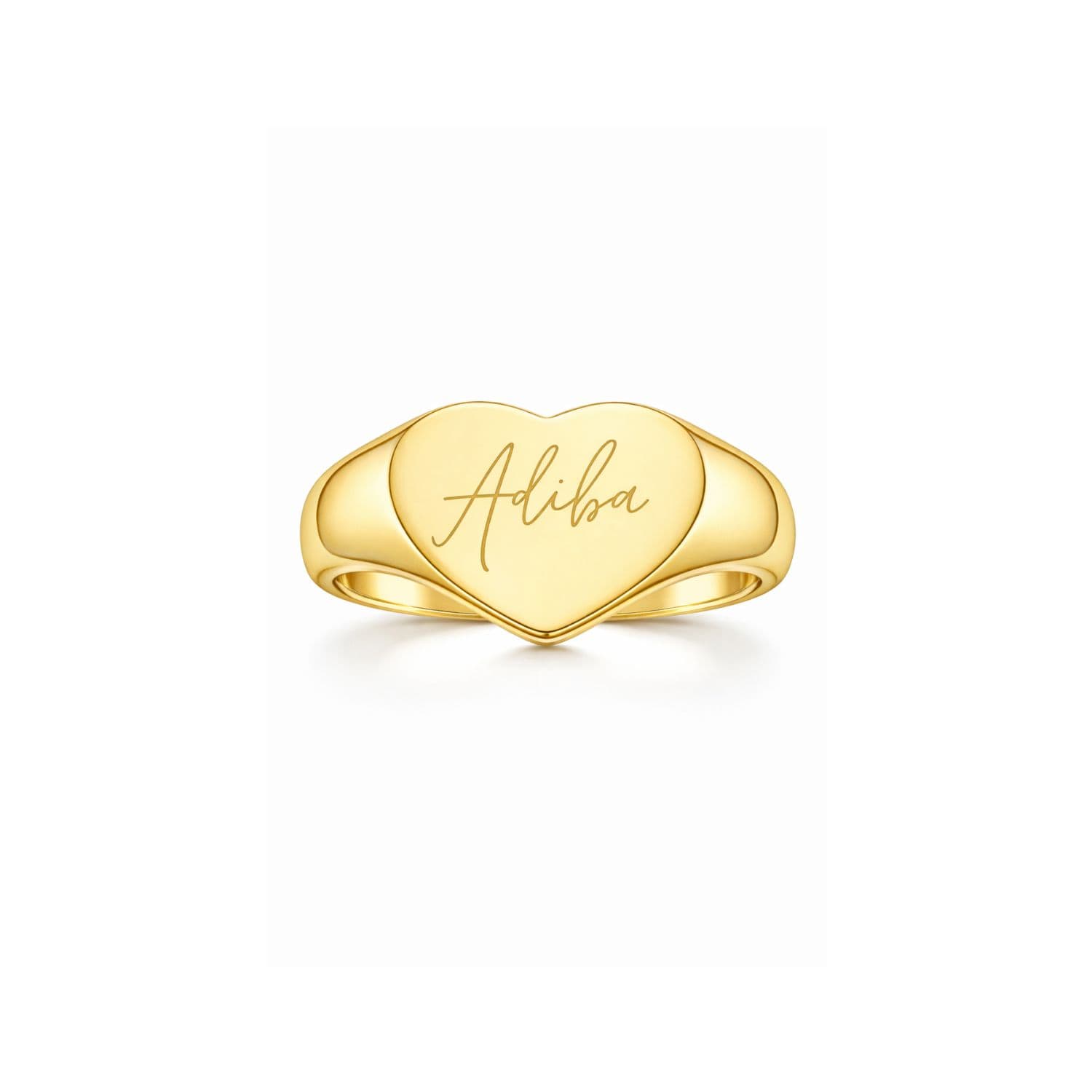 Gold Adiba Signature Heart Ring