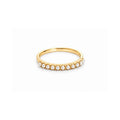 Line of Pearls 18k Gold Plated Stainless Steel Ring
