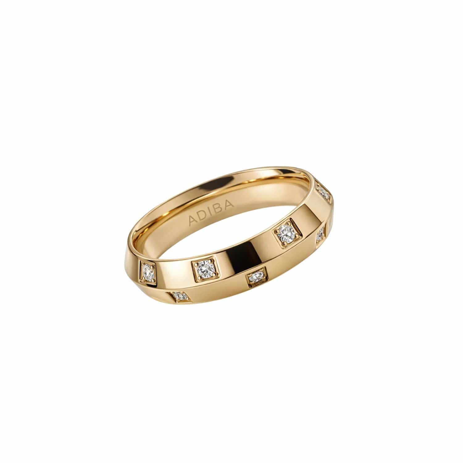 Luminous Elegance Gold Band Ring